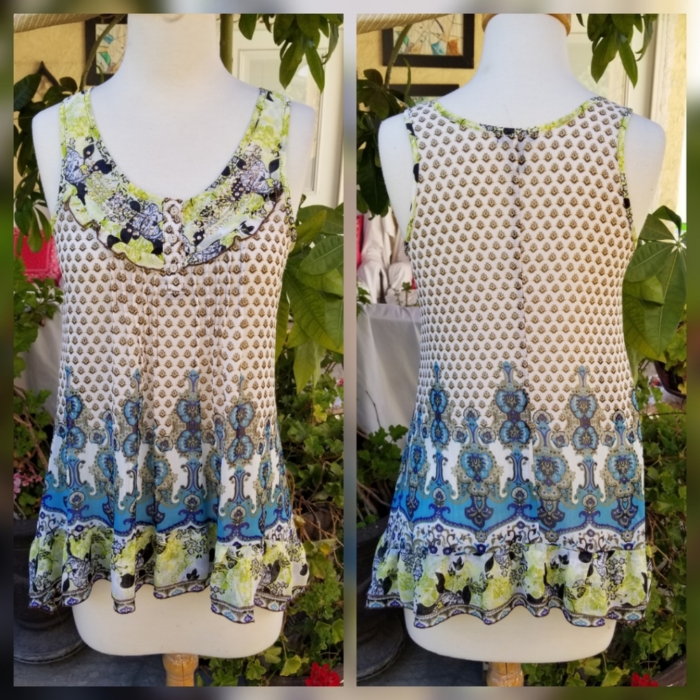 FANG Sheer Tunic Tank Top